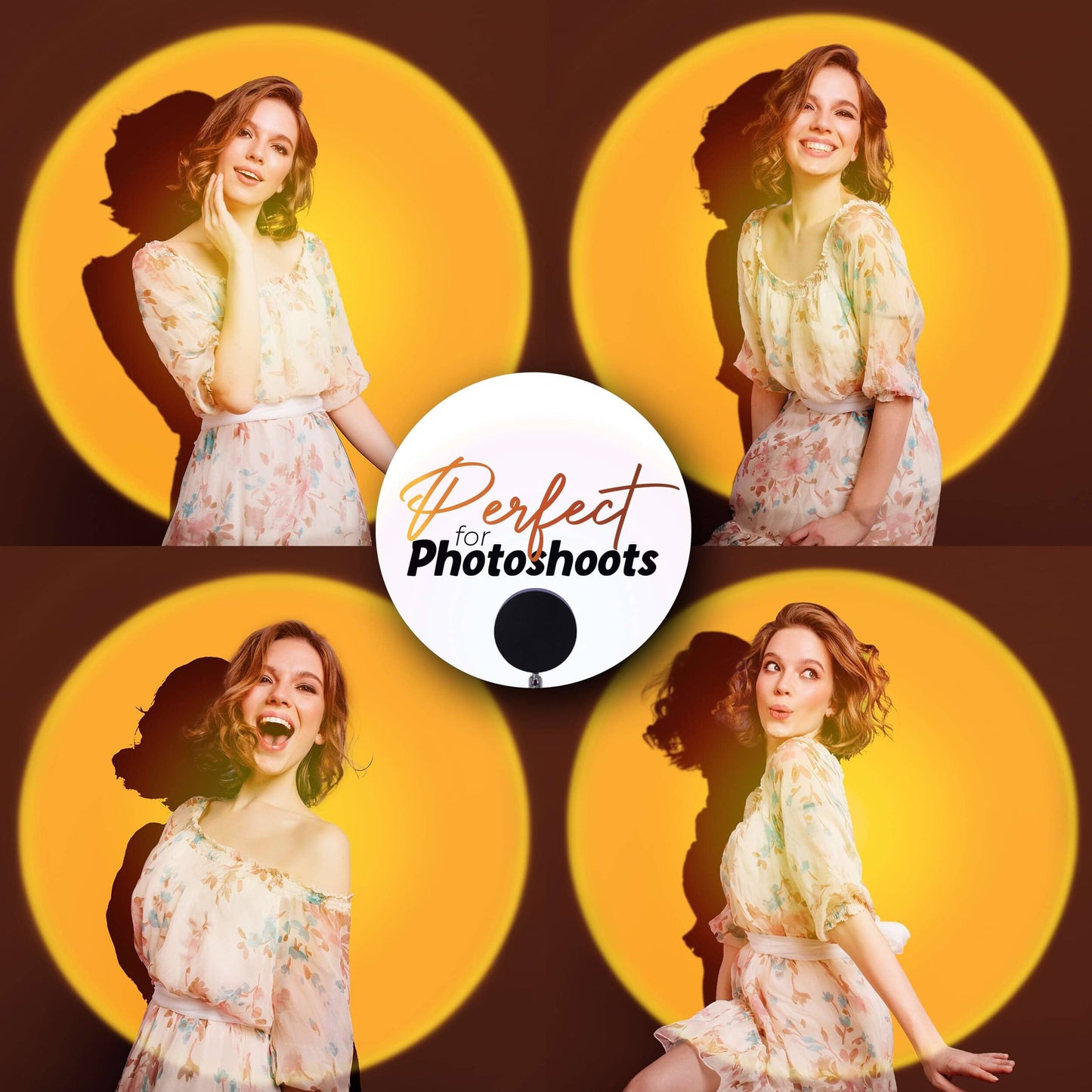 Girl doing photoshoot in light