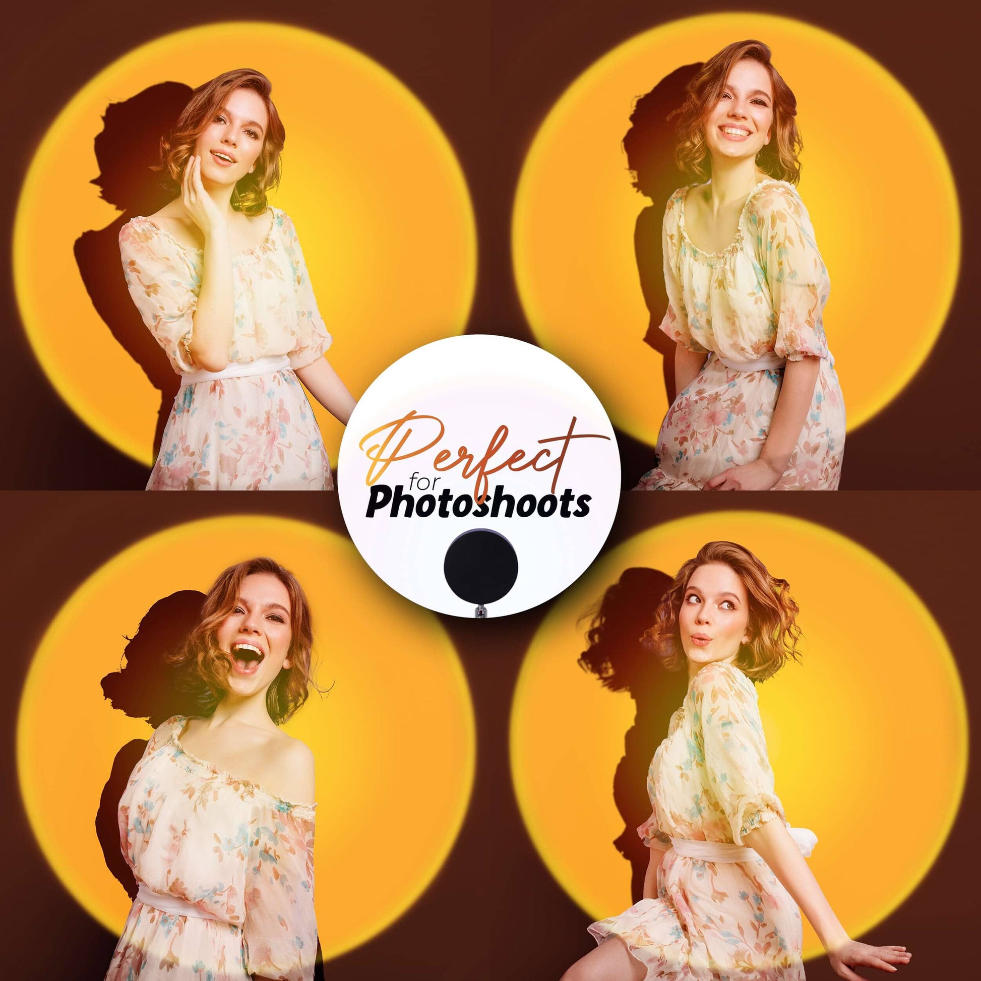 Girl doing photoshoot in light