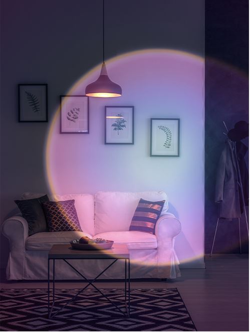 rainbow light in the room