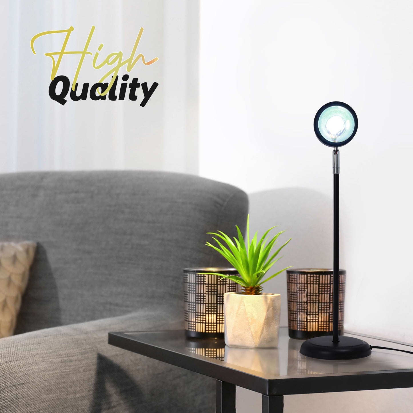 sun lamp on table