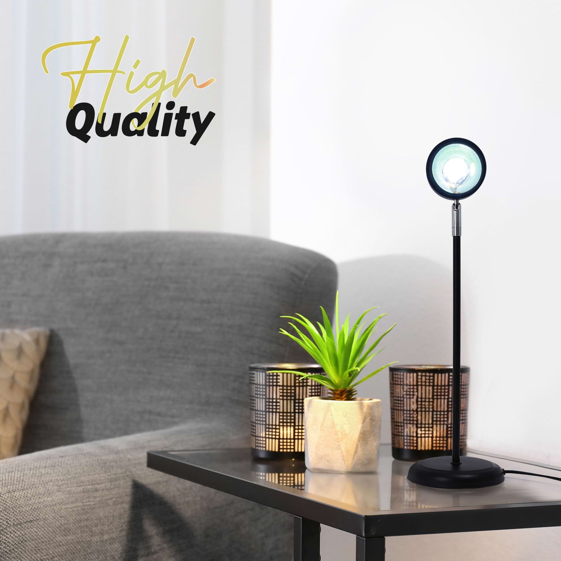 sun lamp on table