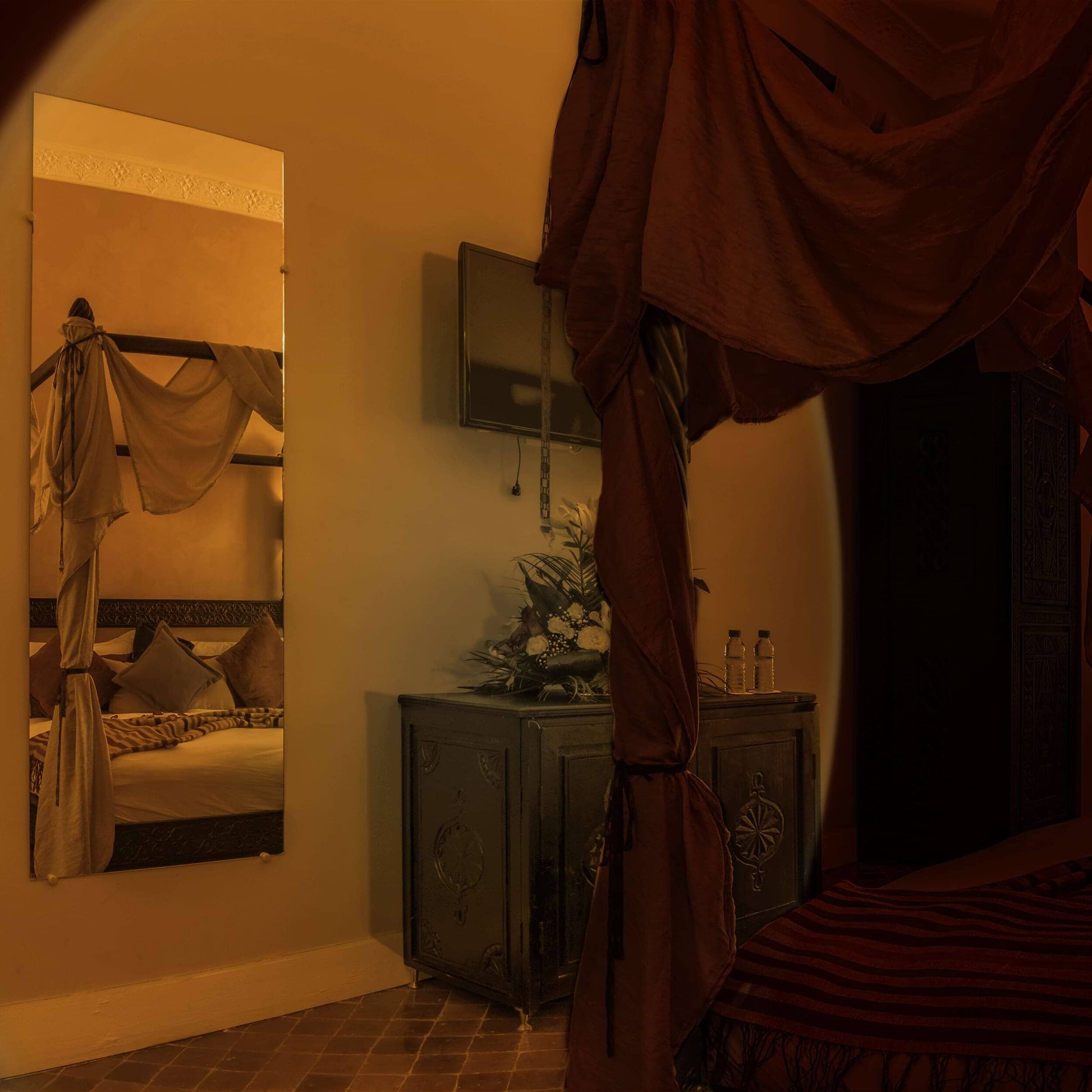 beautiful sunset in the room