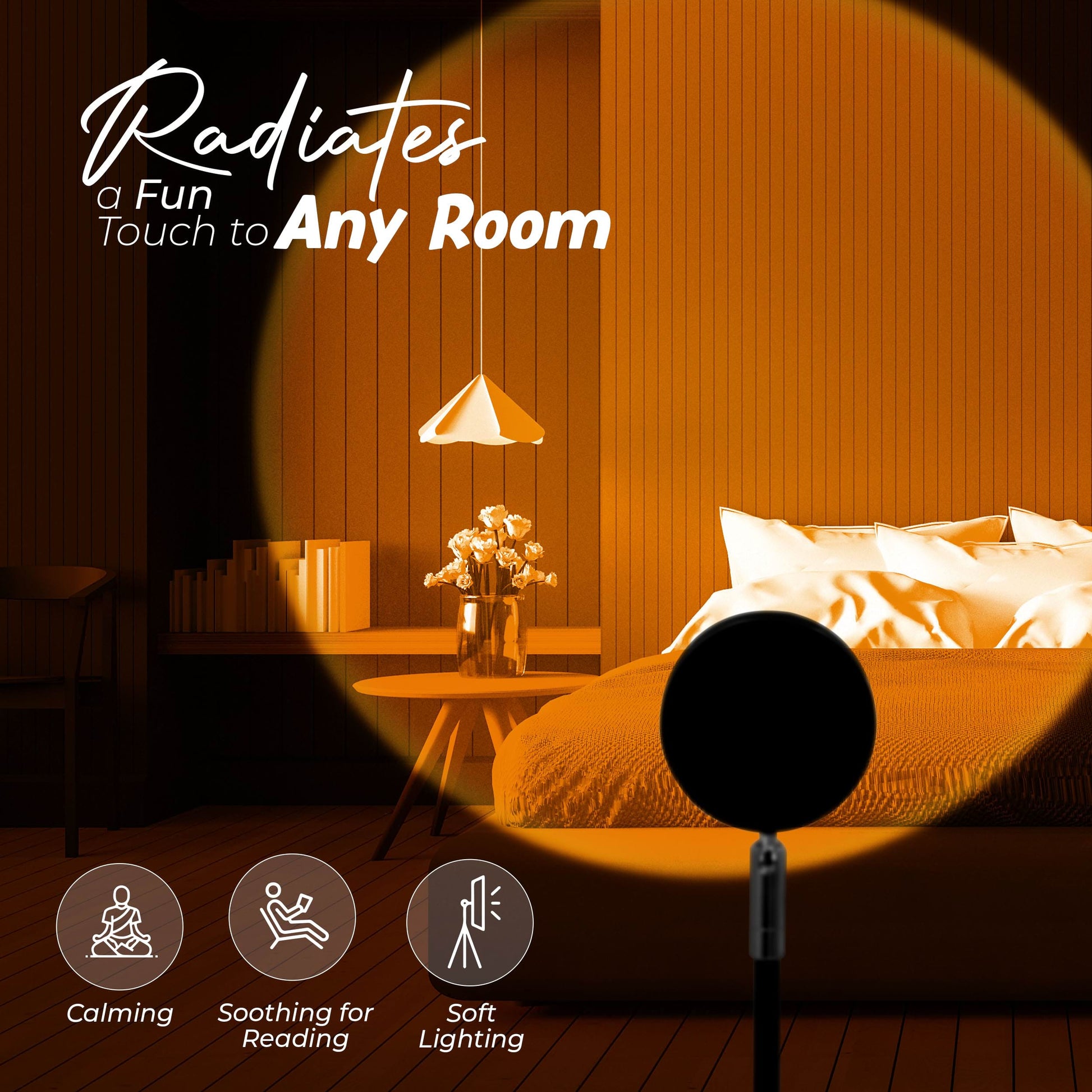 sunset red lamp features